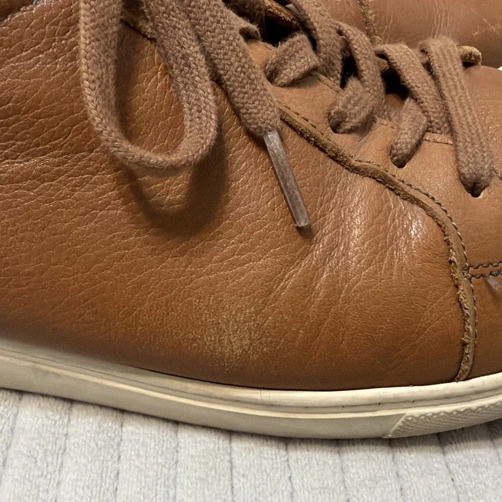 Allen Edmonds Courtside Sneakers Men's Sz 11 D Walnut Brown Leather Lace-up
